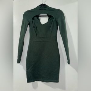 Privy Small Forest Dark Green Bodycon Mini Dress Evening Formal Holiday Long